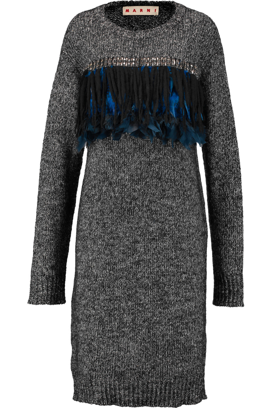 Marni Embellished Wool-blend Sweater Dress | ModeSens
