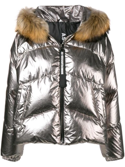 As65 Metallic Cropped Parka