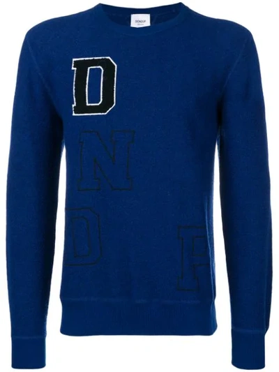 Dondup Logo Sweater In Blue