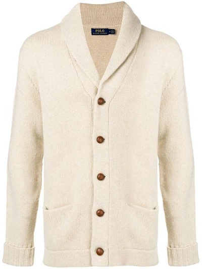 Polo Ralph Lauren Chunky Knitted Cardigan In Neutrals