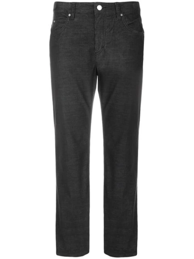 Isabel Marant Étoile Cropped Corduroy Trousers In Black