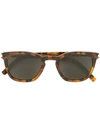 Saint Laurent Square Tinted Sunglasses In Brown