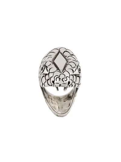 Saint Laurent Serpent Ring In Metallic