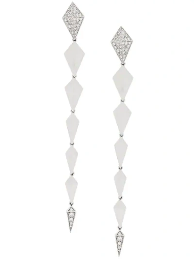 Anapsara Empire State Earrings In White Gold