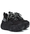 Vetements X Swear Nubuck Platform Sneakers In Black