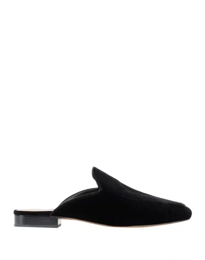 Diane Von Furstenberg Velvet Slippers In Black