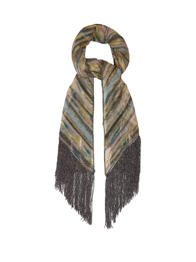 Missoni Metallic Fringe-trim Wrap In Multi