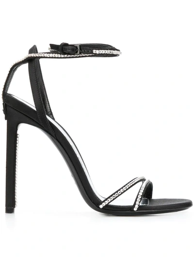 Tom Ford Crystal Embellished Sandals In Black