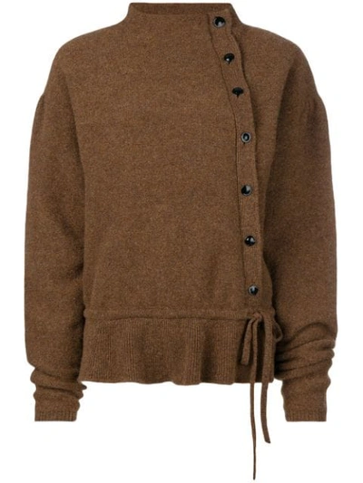 Lemaire Asymetrical Cardigan In 427 Rust