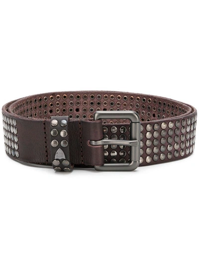 Htc Los Angeles Studded Belt In Red