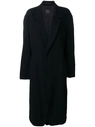 Y's Loose Overall Coat In Black