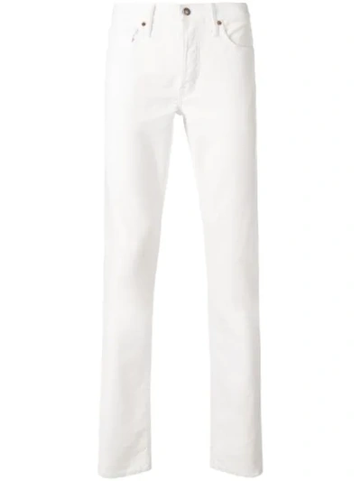 Tom Ford Straight Trousers In White