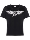 Red Valentino T-shirt Mit Grafischem Print In Black