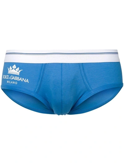Dolce & Gabbana Underwear Logo Print Briefs - Blue