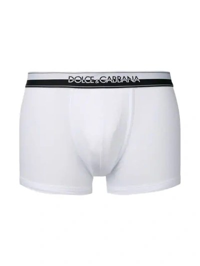 Dolce & Gabbana Underwear Shorts Mit Logo-bund - Weiss In White