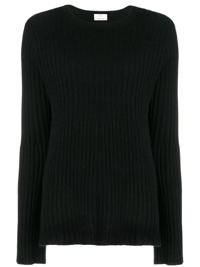 Allude Ribbed Knit Jumper - Black