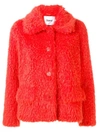 Stand Studio Faux Fur Jacket In Red
