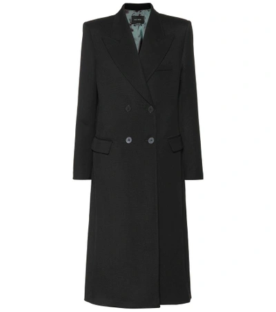 Isabel Marant Joleen Double-breasted Wool-gabardine Coat In Black