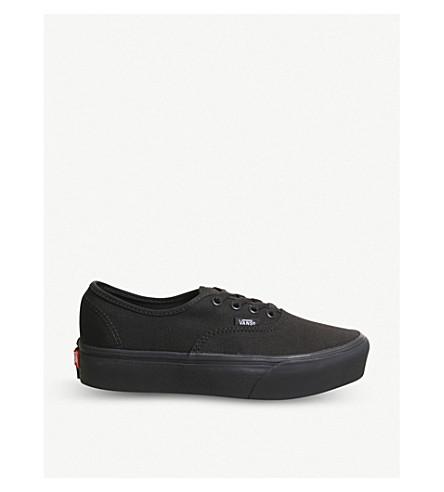 vans black authentic platform