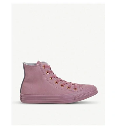 Converse All Star High-top Leather Trainers In Rose Blush Gold