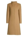 Cinzia Rocca Wool-blend Walking Coat In Camel