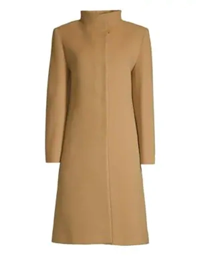 Cinzia Rocca Wool-blend Walking Coat In Camel