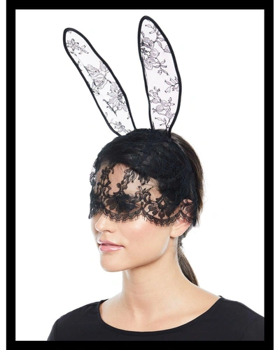 Fleur Du Mal Lace Mask & Bunny Ears In Black