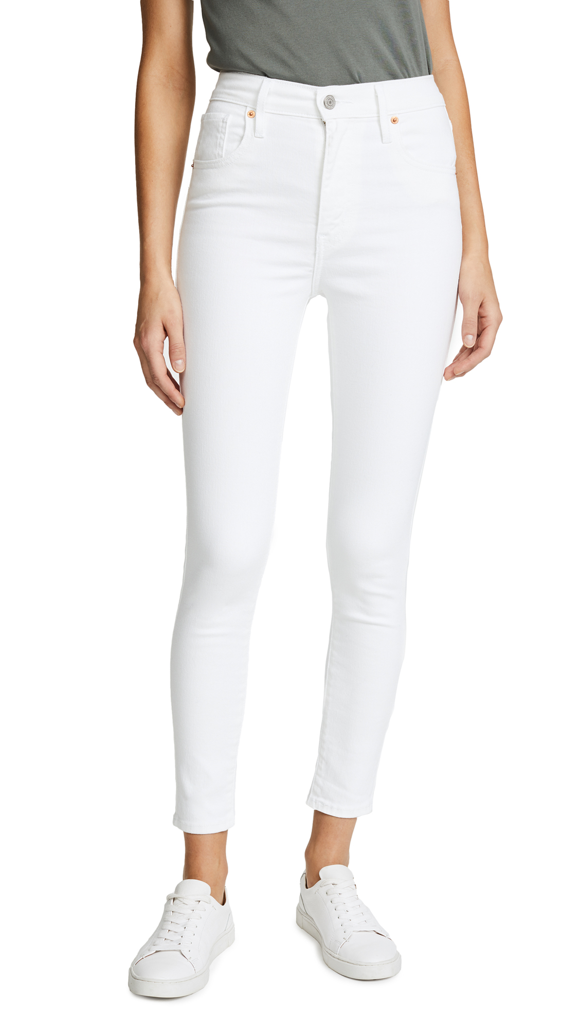 levi 710 super skinny jeans - white