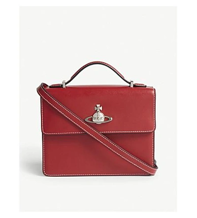 Vivienne Westwood Matilda Medium Leather Shoulder Bag In Red