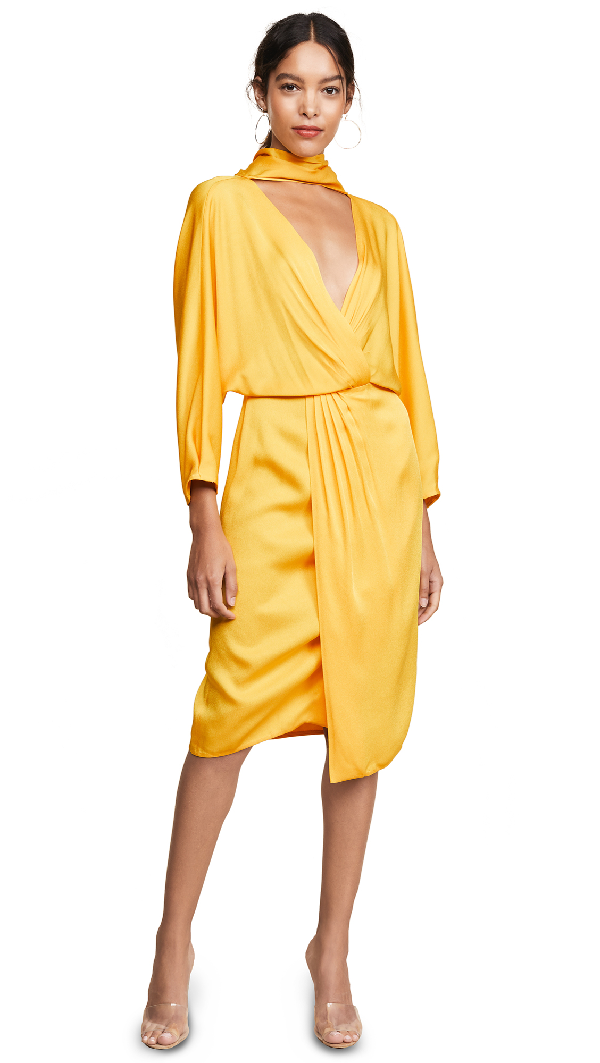 diane von furstenberg yellow wrap dress