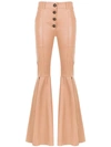 Andrea Bogosian Panelled Leather Trousers In Neutrals