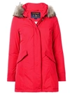 Woolrich Fur Hood Down Coat - Red