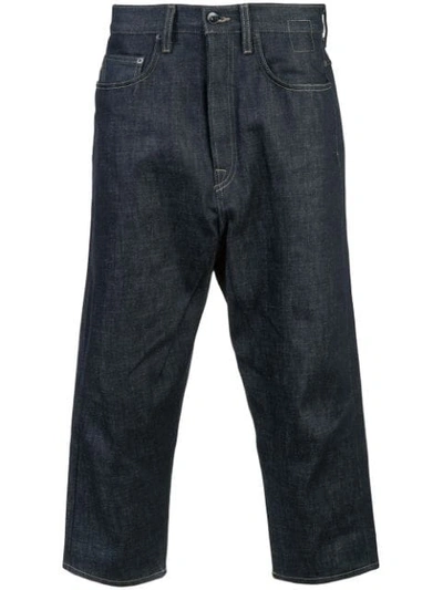 Rick Owens Drkshdw Cropped Jeans In Blue