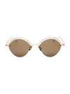 Smoke X Mirrors The Line 51mm Oval Sunglasses In Matte Gold
