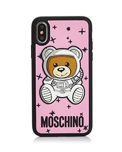 Moschino Astro Bear Iphone X Case In Pink