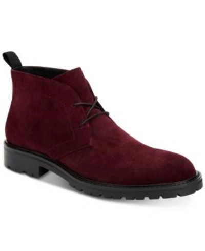 Calvin Klein Men s Ultan Suede Chukka Boots Men s Shoes In Dark Cranberry ModeSens