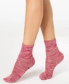 Hue Women's Super-soft Cropped Socks In Beet Red