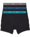 Calvin Klein Men's Cotton Stretch Boxer Briefs 3-pack Nu2666 In Black - Assorted Waistbands 2