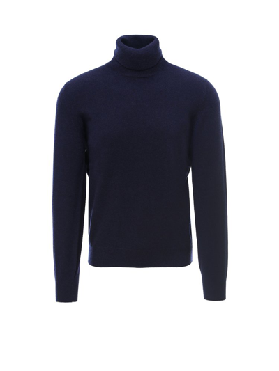 Brunello Cucinelli Turtleneck Jumper In Navy