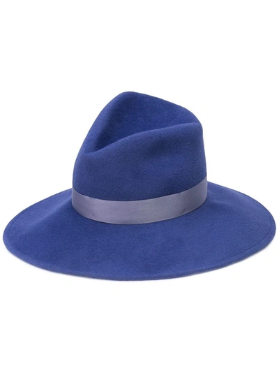 Gigi Burris Millinery Blue Pinched Crown Hat