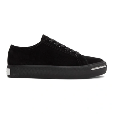 Alexander Wang Pia Black Suede Sneaker In Nero