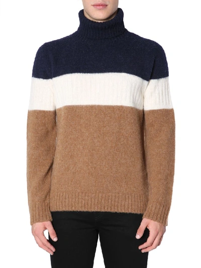 Ballantyne High Collar Sweater In Multicolor