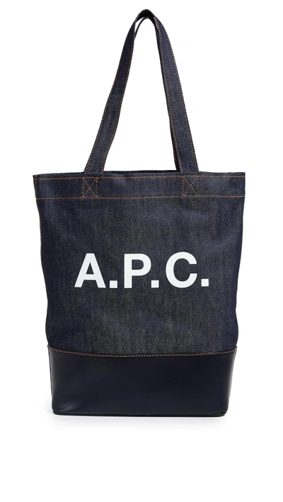 Apc Axel Tote In Dark Navy