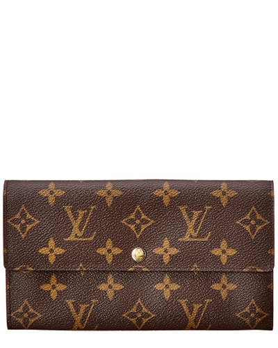 Pre-owned Louis Vuitton Monogram Canvas Sarah Wallet In Nocolor