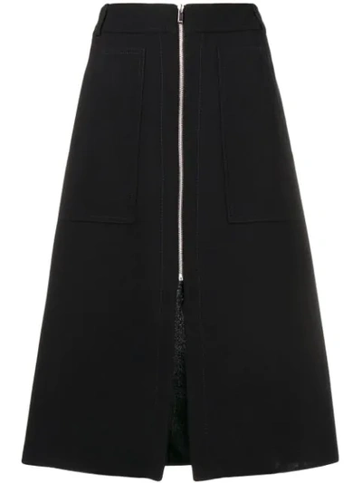 Barbara Bui Zipped A-line Skirt - Black