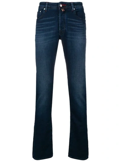 Jacob Cohen Stonewashed Bootcut Jeans In Blue