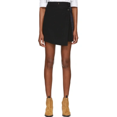 Carven Wrap Skort In 999 Noir