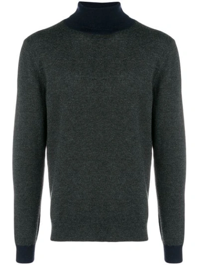 Altea Two-tone Turtleneck Sweater In Grey