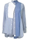 Sacai Stripe Mix Shirt - Blue