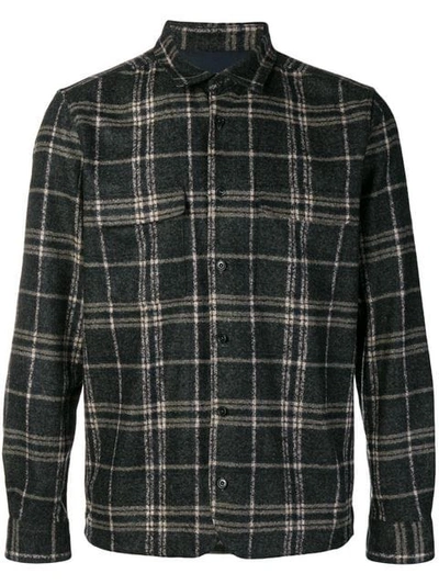 Altea Checked Shirt Jacket In Grey